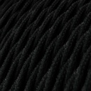 Câble électrique textile en coton tressé TC 2x0.75mm / 3x0.75mm – Noir charbon, 2x0,75 mm² – photo 2