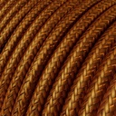 RL glossy round glitter textile electric cable 2x0.75mm / 3x0.75mm – Copper glitter, 2x0.75 mm² – photo 2