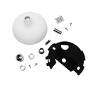 Kit rosone in silicone con foro centrale e predisposizione per foro laterale – Bianco – foto 4