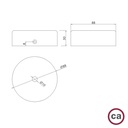 Mini cylindrical wooden ceiling rose kit with 1 central hole – Neutral – photo 4