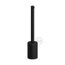 Kit portalampada E27 cilindrico in metallo con serracavo da 15 cm – Nero – foto 3