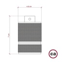 Kit portalampada E27 in alluminio zigrinato a doppia ghiera per paralume – Ottone – foto 5