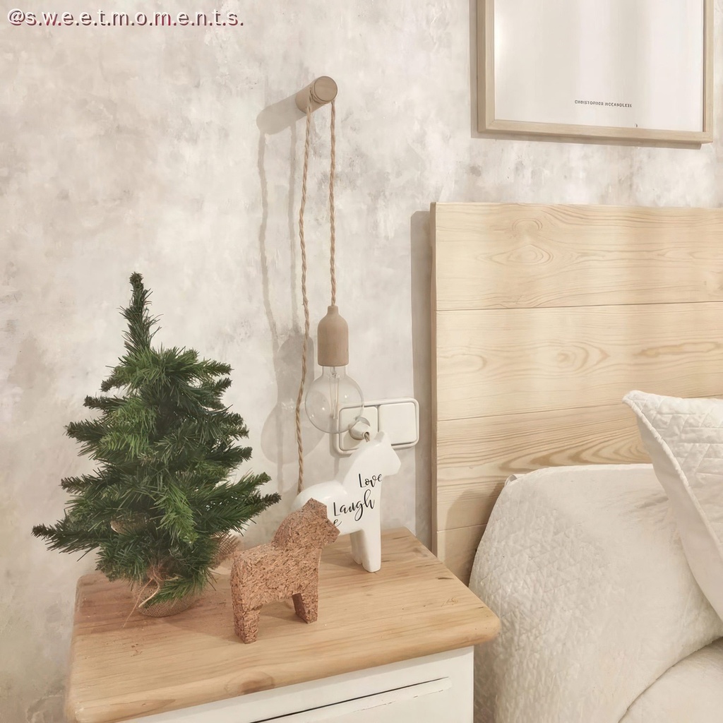 Kit douille E27 en bois avec serre-câble dissimulé – Neutre – photo 11