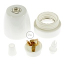 Porcelain E27 lamp holder kit – white – photo 2