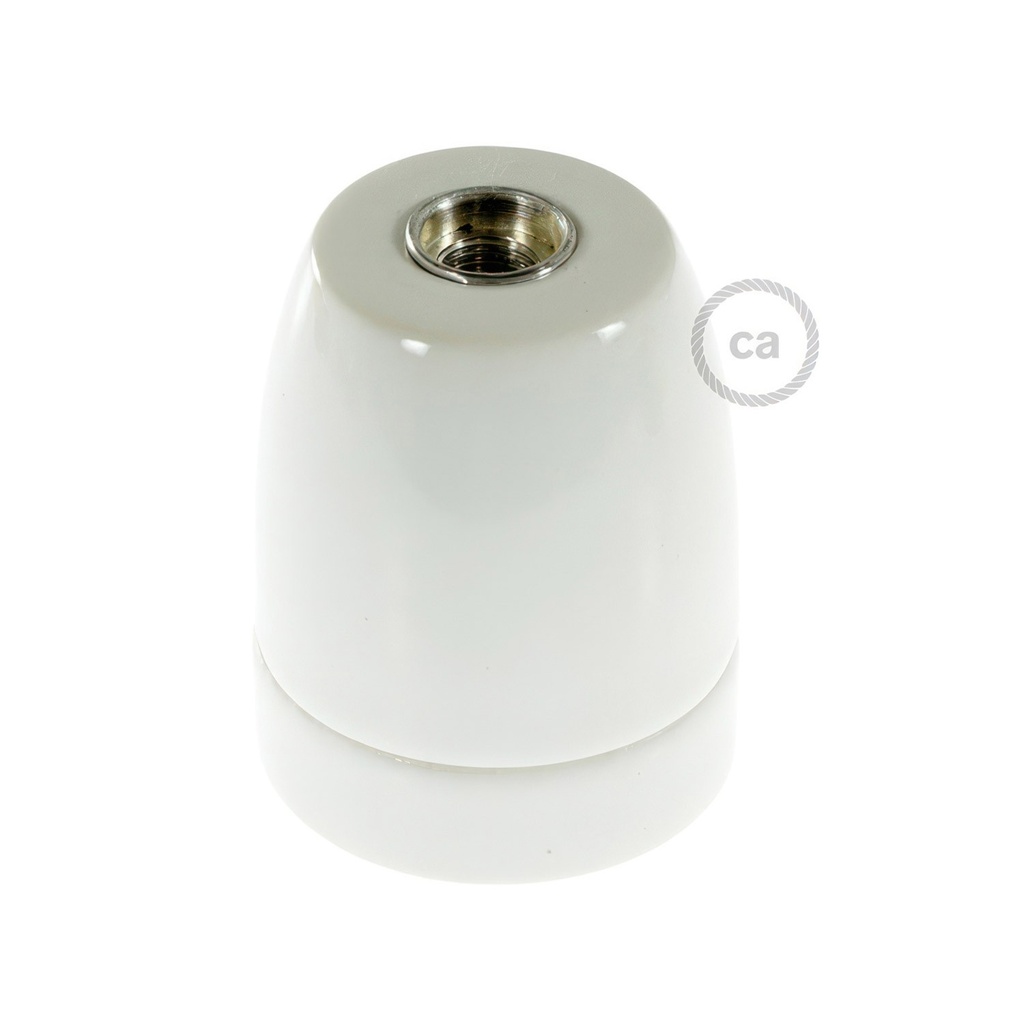 Porcelain E27 lamp holder kit – white – photo 3