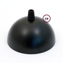 Half-sphere painted metal ceiling rose kit – black – photo 2