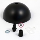 Half-sphere painted metal ceiling rose kit – black – photo 3