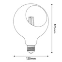 Lampadina LED Camo G125 4.8W 806lm E27 2700K dimmerabile – bianco – foto 4