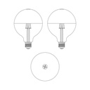 Lampadina LED Maria G125 4.8W 806lm E27 2700K dimmerabile – bianco – foto 3