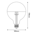 Lampadina LED Maria G125 4.8W 806lm E27 2700K dimmerabile – bianco – foto 4
