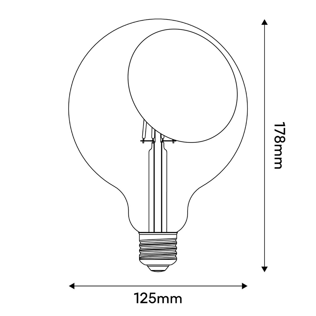 LED-Glühbirne Sofia G125 4.8W 806lm E27 2700K dimmbar – Weiß – Foto 5