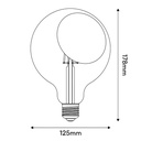 LED-Glühbirne Sofia G125 4.8W 806lm E27 2700K dimmbar – Weiß – Foto 5