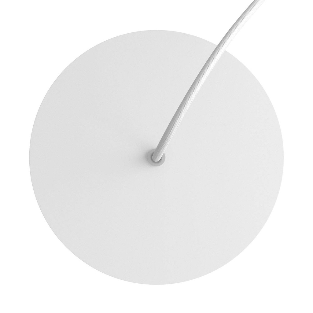 Rosace Rose-One ronde, diamètre 200 mm avec 1 trou et 4 trous latéraux – Blanc, Blanc mat – photo 2