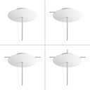 Rosace Rose-One ronde, diamètre 200 mm avec 1 trou et 4 trous latéraux – Blanc, Blanc mat – photo 3