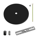 Flush-mounted ceiling rose with 1 central hole – Black – photo 2