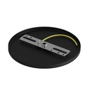 Flush-mounted ceiling rose with 1 central hole – Black – photo 4