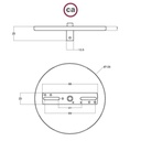 Flush-mounted ceiling rose with 1 central hole – Black – photo 5