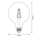 Ampoule LED effet porcelaine CRI 95 G125 12W 1521Lm E27 2700K dimmable - P09 – photo 3