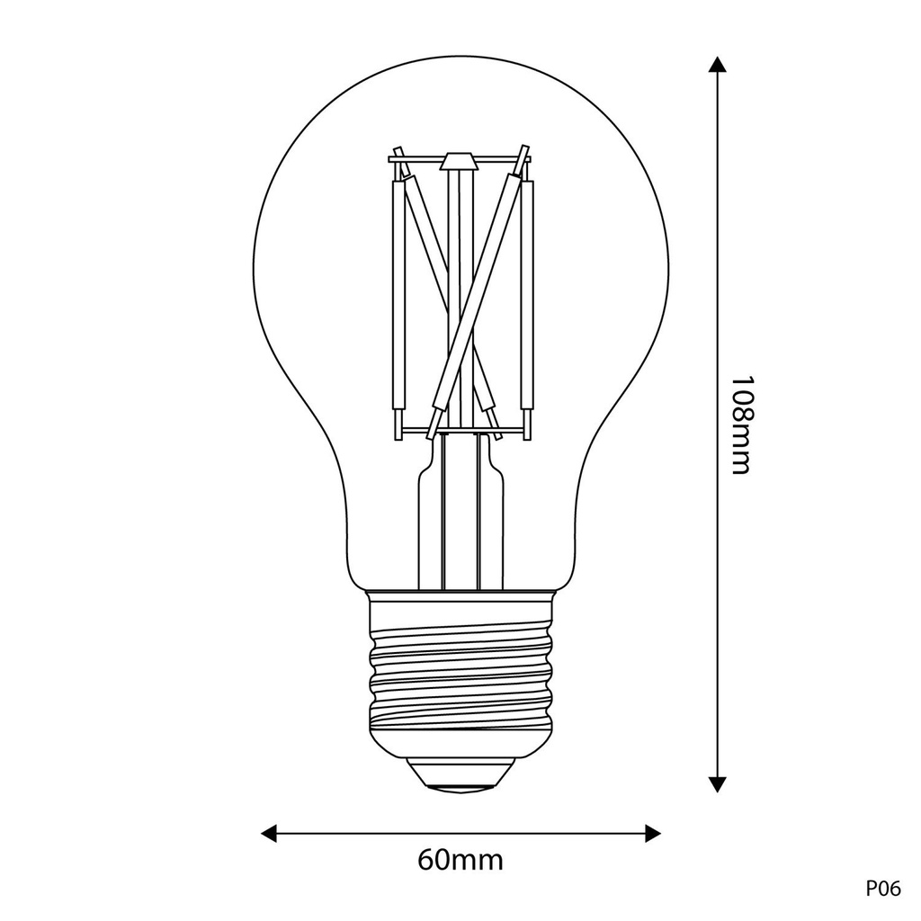 LED-Leuchtmittel Porzellan-Effekt CRI 95 A60 7W 640Lm E27 2700K dimmbar - P06 – Foto 3
