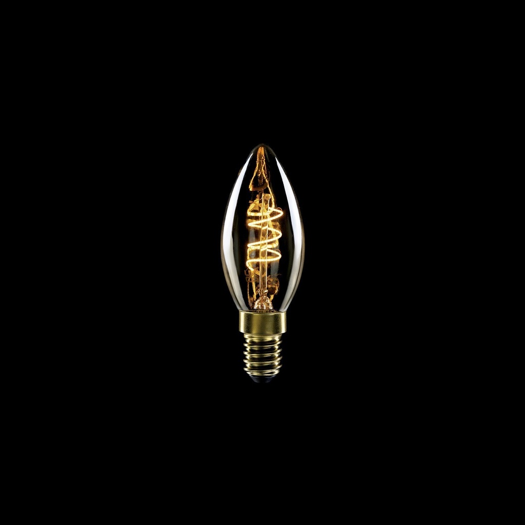 Lampadina LED dorata Carbon Line con filamento a spirale cur 1