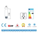 LED golden light bulb Valve T45 5W 360Lm E27 2000K dimmable – photo 2