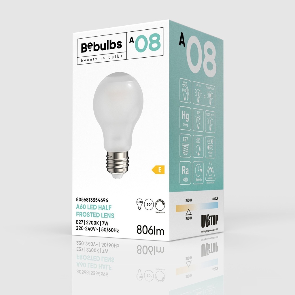 LED spot-effect bulb A60 7W 806Lm 2700K dimmable - A08 – photo 9