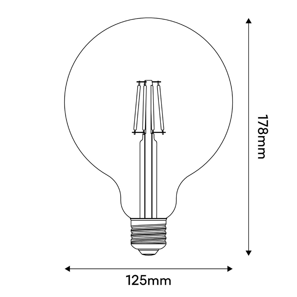 LED-Leuchtmittel Tattoo "M'Illumino D'Immenso" G125 4.5W 470lm E27 2700K dimmbar – Foto 3
