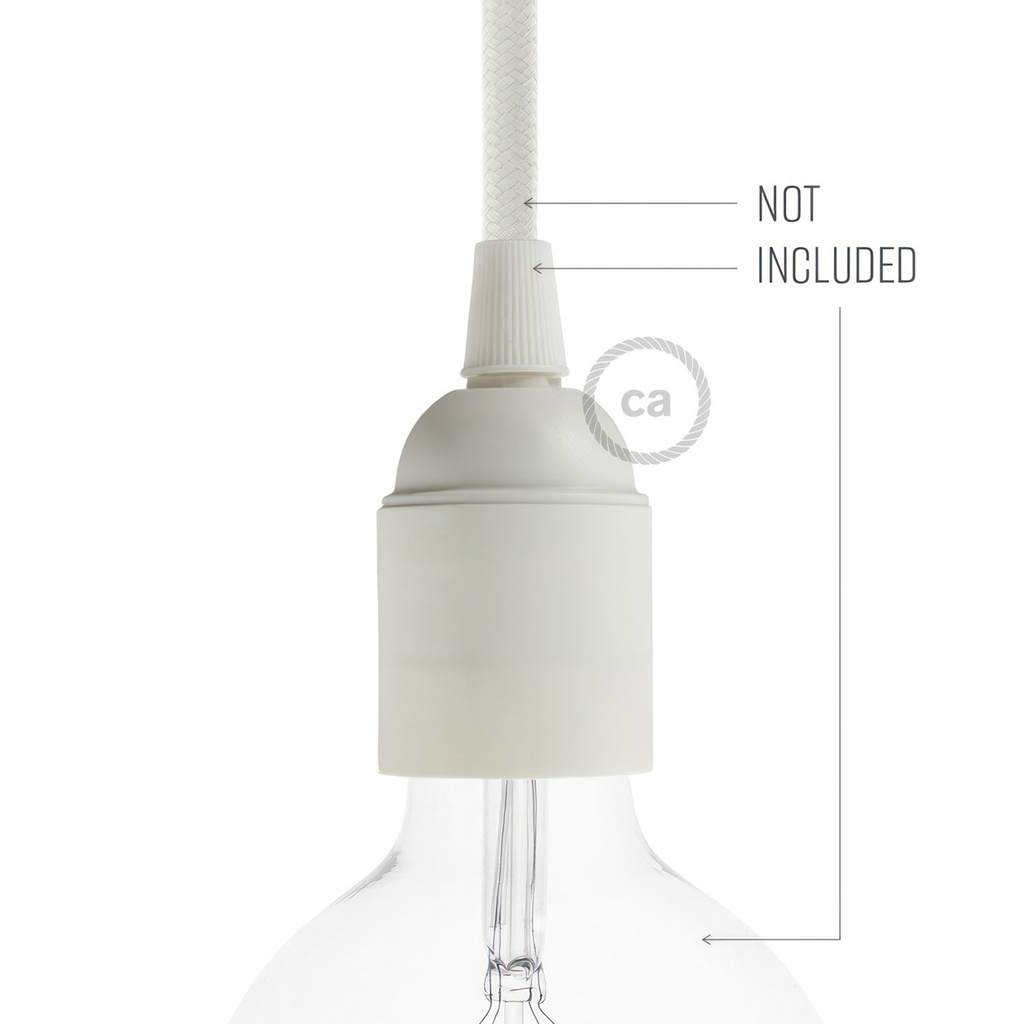 Thermoplastic E27 lamp holder kit – White – photo 2