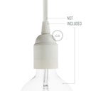 Thermoplastic E27 lamp holder kit – White – photo 2