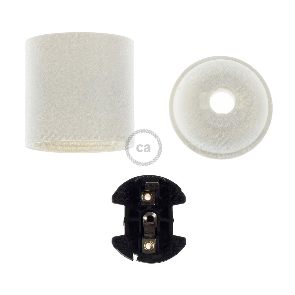 Thermoplastic E27 lamp holder kit – White – photo 3