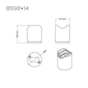 Portalampada Esse14 da parete o soffitto con attacco S14d - Waterproof IP44 – Bianco – foto 9