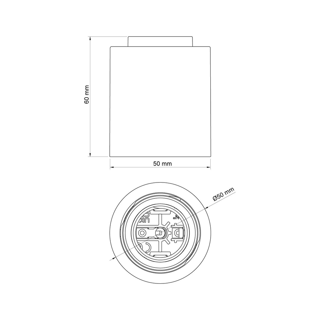 Portalampada E27 da parete o soffitto - Waterproof IP44 – Bianco – foto 5