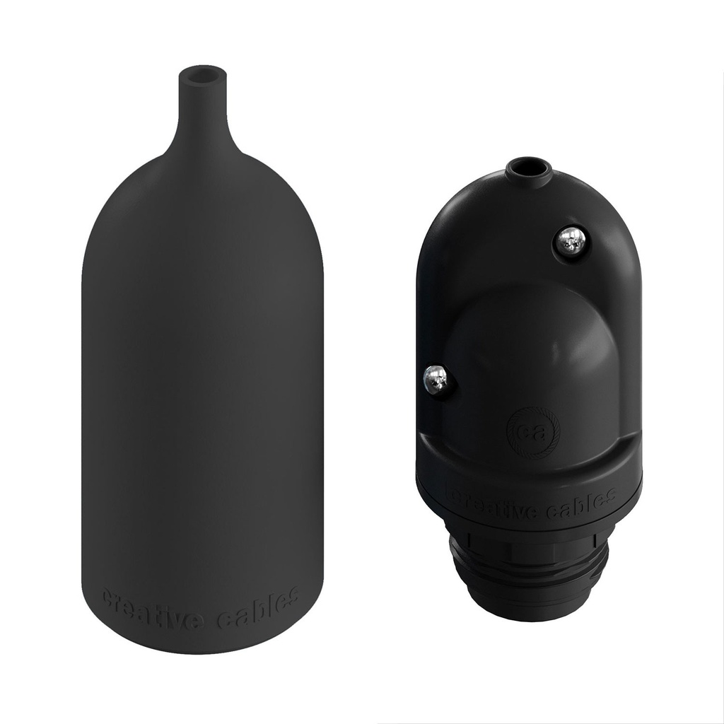 EIVA PASTEL Kit portalampada per esterno in silicone E27 IP65 - Sistema Modulair – Nero – foto 6