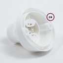 45° thermoplastic wall or ceiling lamp holder, E27 – White – photo 2