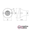 45° thermoplastic wall or ceiling lamp holder, E27 – White – photo 3