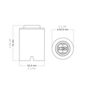Metal Spostaluce E27 lamp holder for wall or ceiling installation – Brushed titanium – photo 5