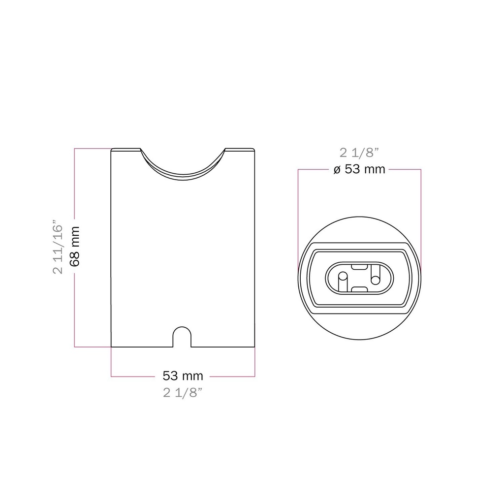 Douille S14d Spostaluce en métal pour montage mural ou au plafond – Titane satiné – photo 5