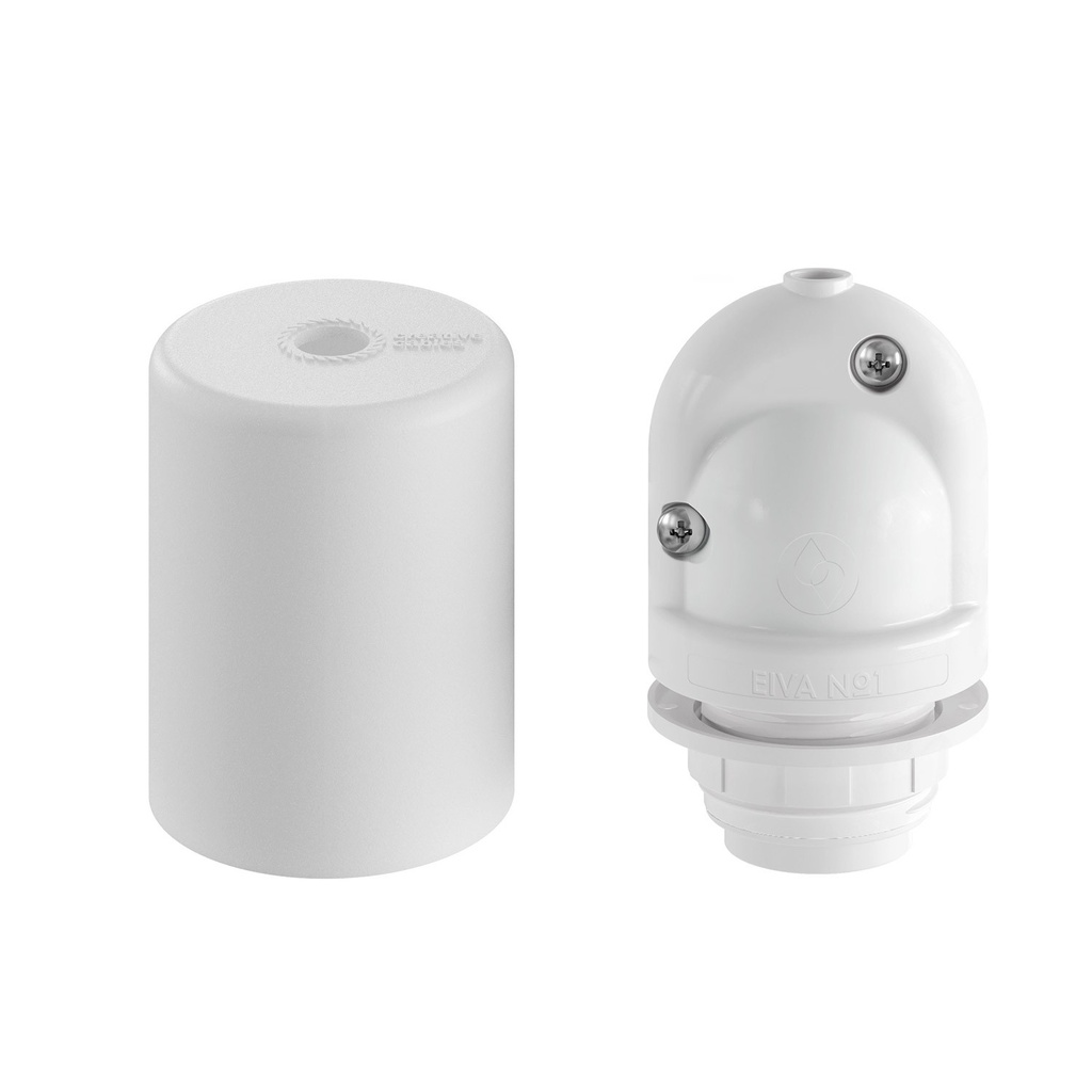 EIVA ELEGANT Außen-Lampenfassungs-Kit aus Silikon E27 IP65 für Lampenschirm – Modulair System – Weiß – Foto 7