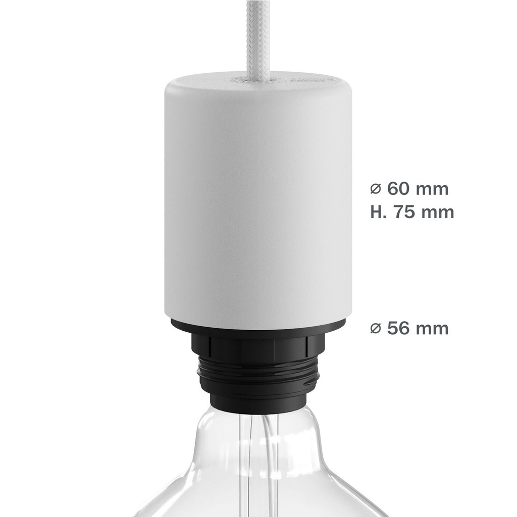EIVA ELEGANT Außen-Lampenfassungs-Kit aus Silikon E27 IP65 für Lampenschirm – Modulair System – Weiß – Foto 12