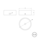 Mini cylindrical wooden ceiling rose kit with 1 central hole and 2 side holes - Neutral – photo 4