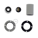 E14 bakelite lamp holder kit with double ring for lampshade – White – photo 3