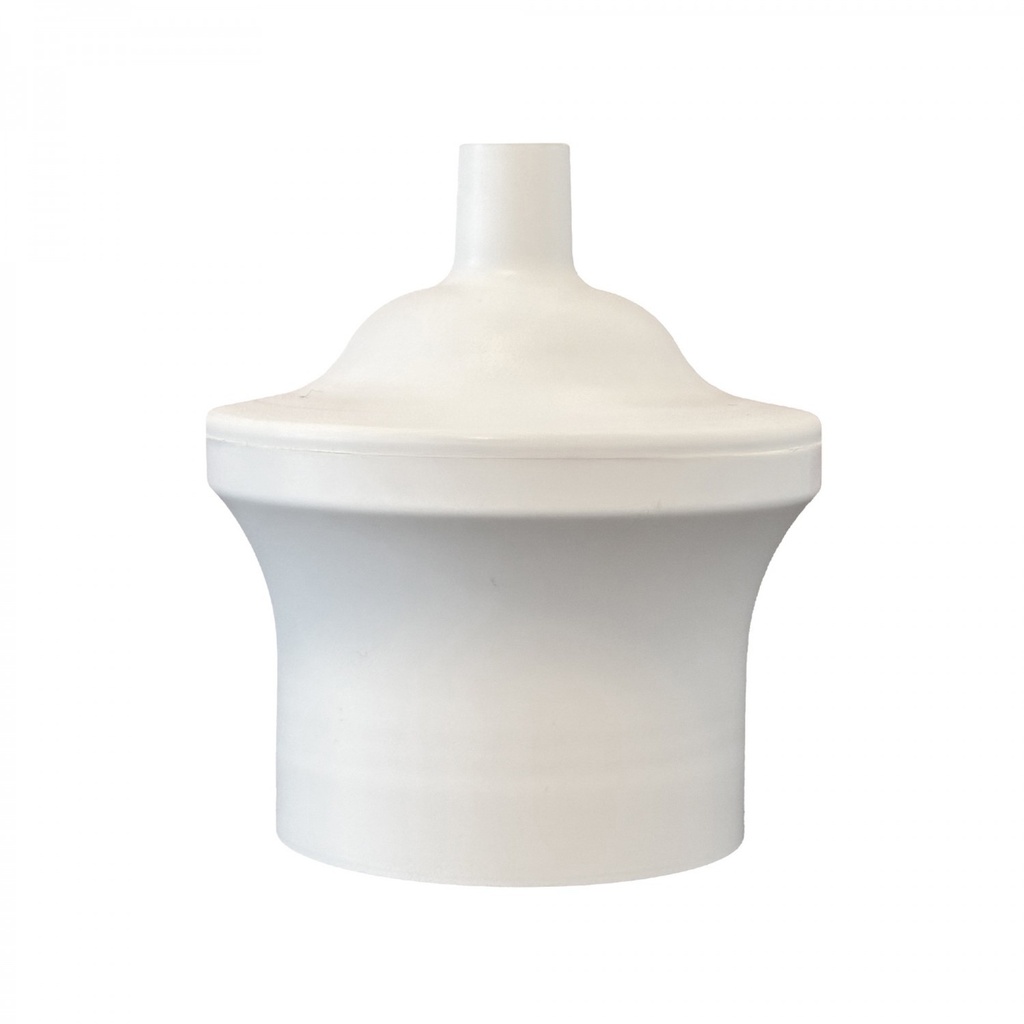 Lampenfassung E27 Pagoda aus Thermoplast mit doppelter Überwurfmutter – Weiß – Foto 3