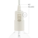 Kit portalampada E27 in termoplastica con interruttore – bianco – foto 2