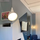 Kit portalampada E27 in termoplastica con interruttore – bianco – foto 8