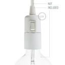 Bakelite E27 lamp holder kit with switch – White – photo 2