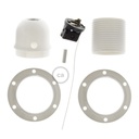 Kit douille E27 en thermoplastique avec double bague pour abat-jour et interrupteur à tirette – Blanc – photo 3