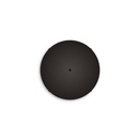 Round aluminium ceiling canopy Ø 30 cm with mounting bracket and earth cable, 1 front cable entry – Black, No side holes – photo 2