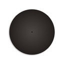 Round aluminium ceiling rose Ø 50 cm with mounting bracket and earth cable, 1 front cable entry – black, No side holes – photo 2