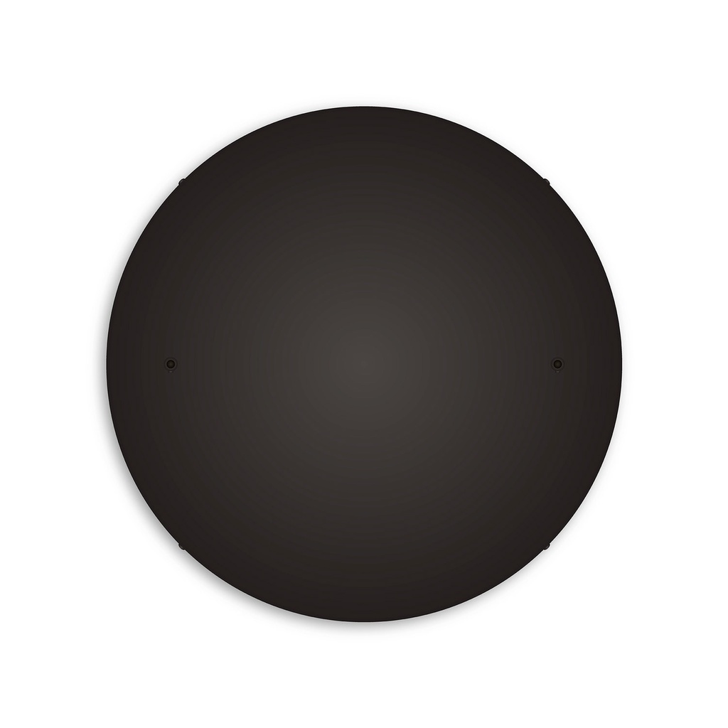 Rosace ronde en aluminium Ø 50 cm avec étrier et câble de terre, avec 2 trous frontaux – Noir, Aucun – photo 2