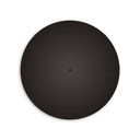 Rosace ronde en aluminium Ø 50 cm avec support, 3 trous frontaux alignés – Noir, Aucun trou latéral – photo 2